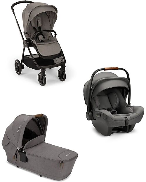 Nuna  Trio Passeggino Triv Next + Seggiolino Auto Pipa Next i-Size + Navicella Lytl - Granite  Passeggini Trio e Duo