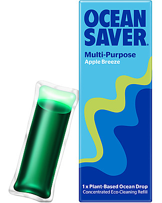 Ocean Saver Capsula Idrosolubile alla Mela - Multisuperficie ed Eco-Friendly Detergenza Casa