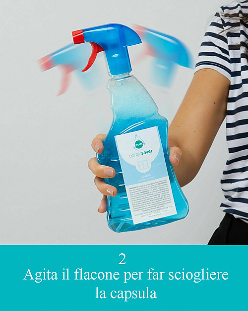 Ocean Saver Flacone Spray 750 ml - Riciclabile e Riutilizzabile Detergenti per Superfici