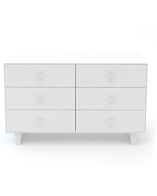 Oeuf Cassettiera Trasformabile Merlin - 6 Cassetti con Base Rhea - Bianco Cassettiere