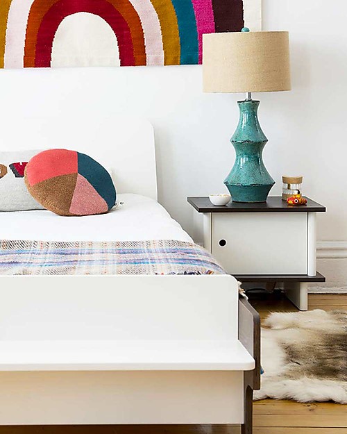 Oeuf Comodino ML - Bianco/Noce Comodini