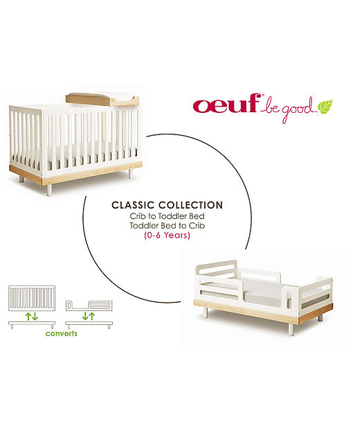 Oeuf Kit di Conversione Classic Crib - (da lettino con sbarre a lettino junior!) Lettini con Sbarre