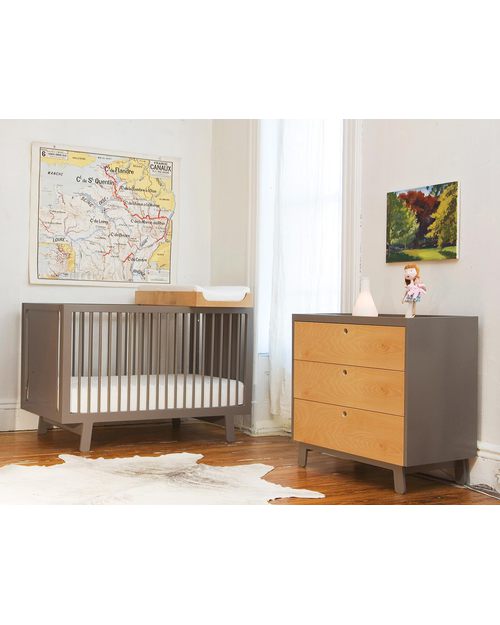 Oeuf Lettino con Sbarre Sparrow Crib Trasformabile - Betulla Lettini con Sbarre