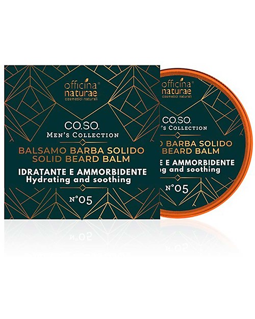 Officina Naturae Balsamo Barba Solido Idratante e Ammorbidente, 65 ml - Senza Plastica Creme Viso