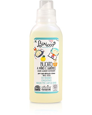 Officina Naturae Bio Detersivo Liquido per Bucato a mano e in Lavatrice Concentrato, 500 ml - Adatto ai capi dei bambini Detergenza Casa
