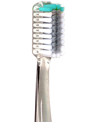 Officina Naturae Biodegradable Children's Toothbrush - with Soft Bristles - Teal Toothpaste and Toothbrush