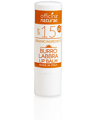 Officina Naturae Burro Labbra Bio Solare SPF 15 - Protezione Media Solari