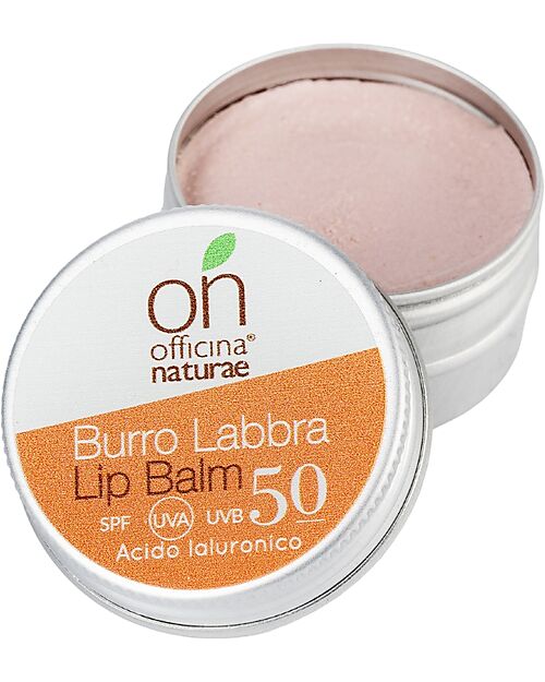 Officina Naturae Burro Labbra onSun - SPF 50 - Protezione Alta - Vasetto di Alluminio Solari