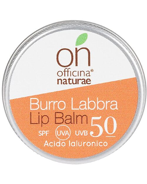 Officina Naturae Burro Labbra onSun - SPF 50 - Protezione Alta - Vasetto di Alluminio Solari