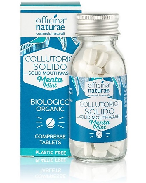 Officina Naturae Colluttorio in Pastiglie - Menta - 95 Pastiglie -  Biosostenibile e Plastic Free! Dentifrici