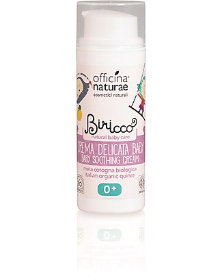 Officina Naturae Crema Delicata Baby alla Mela Cotogna Bio, 50 ml - Emolliente e antiarrossamento Creme ed Olii Baby