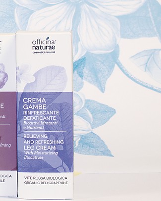 Officina Naturae Crema Gambe alla Vite Rossa Bio, 200 ml - Rinfrescante e defaticante Creme e Olii