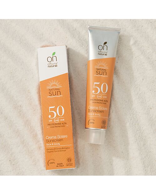 Officina Naturae Crema Solare Fluida Viso e Corpo SPF 50 - 75 ml Solari