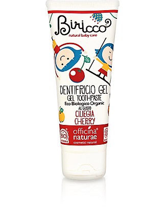 Officina Naturae Dentifricio Gel Bio, Ciliegia - 75 ml Dentifricio e Spazzolini