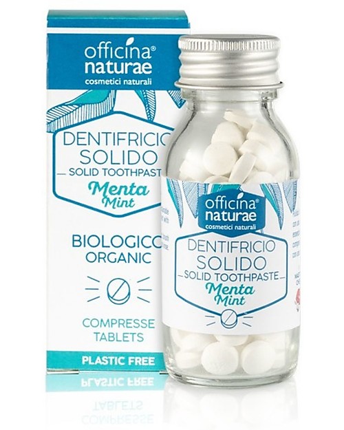 Officina Naturae Dentifricio in Pastiglie - Menta - 115 Pastiglie - Biosostenibile e Plastic Free! Dentifrici