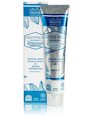 Officina Naturae Dentifricio Sbiancante Ecobio - gusto Menta - con Limone Salvia e Timo - 75ml Viso