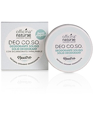 Officina Naturae Deodorante Solido "Neutro" per Pelli Delicate - 50 ml - Senza plastica! Deodoranti