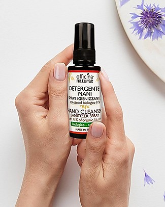 Officina Naturae Detergente Mani Spray Igienizzante 50 ml - Profumo di Menta anche per le superfici Detergenza