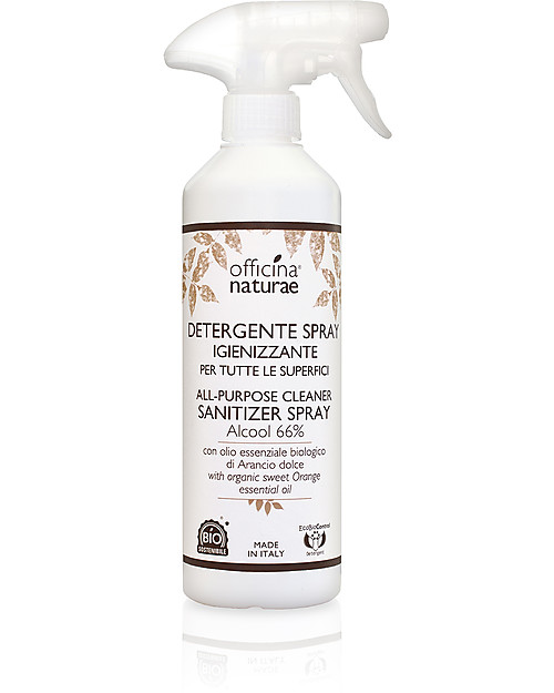 Officina Naturae Detergente Spray Igienizzante Superfici - Profumato all'Arancia Detergenti per Superfici