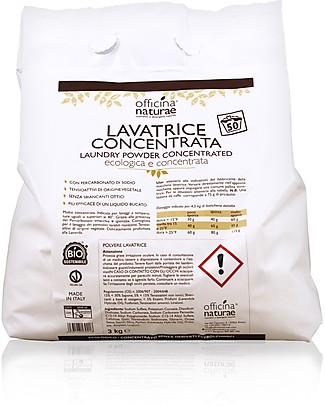Officina Naturae Detersivo Lavatrice Concentrato in Polvere, 3 kg - Oltre 50 Lavaggi Detergenza Casa
