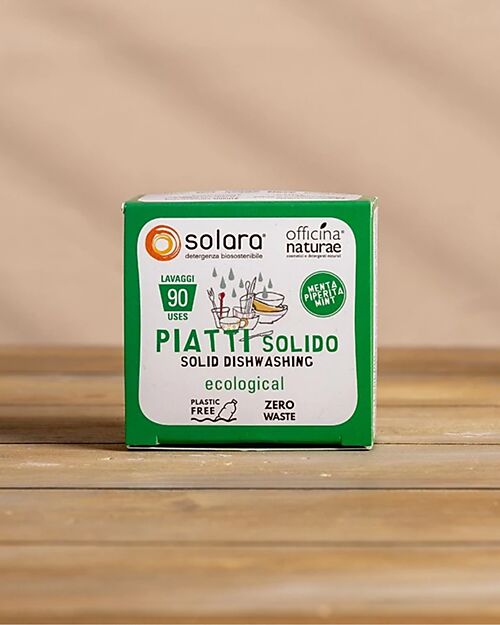Officina Naturae Detersivo Piatti Solido alla Menta Piperita - 80 gr - Senza plastica! Stoviglie