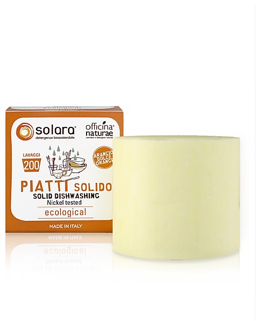 Officina Naturae Detersivo Piatti Solido all'Arancio Dolce - 180 gr - Senza plastica! Stoviglie