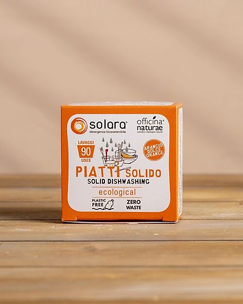 Officina Naturae Detersivo Piatti Solido all'Arancio Dolce - 80 gr - Senza plastica! Stoviglie
