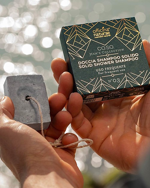 Officina Naturae Doccia Shampoo Solido per Uso Frequente, 50 gr - Senza Plastica! Creme e Olii