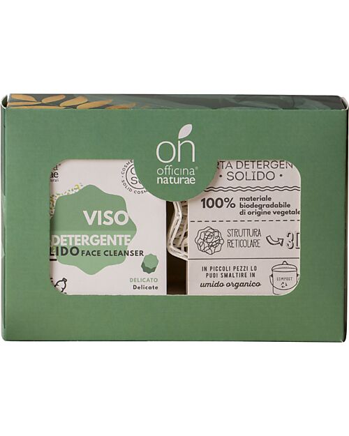 Officina Naturae Kit Viso - Detergente e Porta Solido - Edizione Limitata Creme Viso