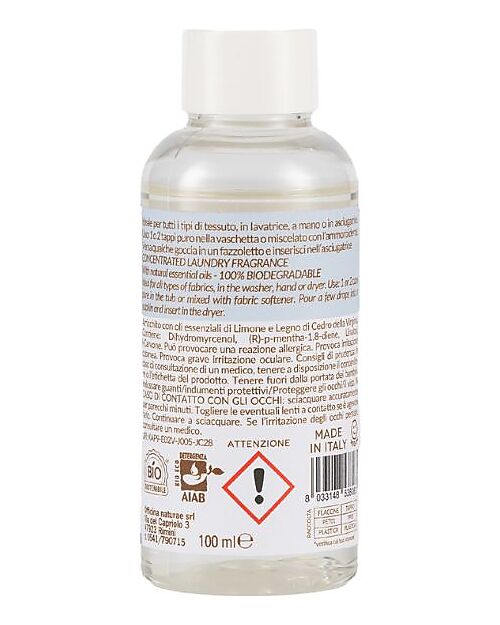 Officina Naturae Profumo per Bucato Concentrato - Brezza Marina - con Oli Essenziali Naturali - 100ml Detergenti per Bucato