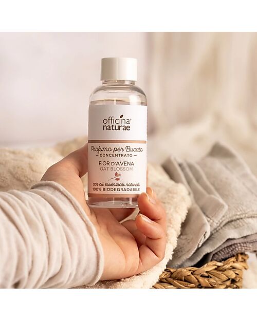 Officina Naturae Profumo per Bucato Concentrato - Fior d'Avena - con Oli Essenziali Naturali - 100ml Detergenti per Bucato