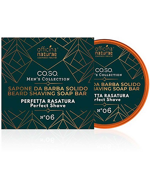 Officina Naturae Sapone da Barba Solido Perfetta Rasatura, 50 gr - Senza Plastica! Creme Viso