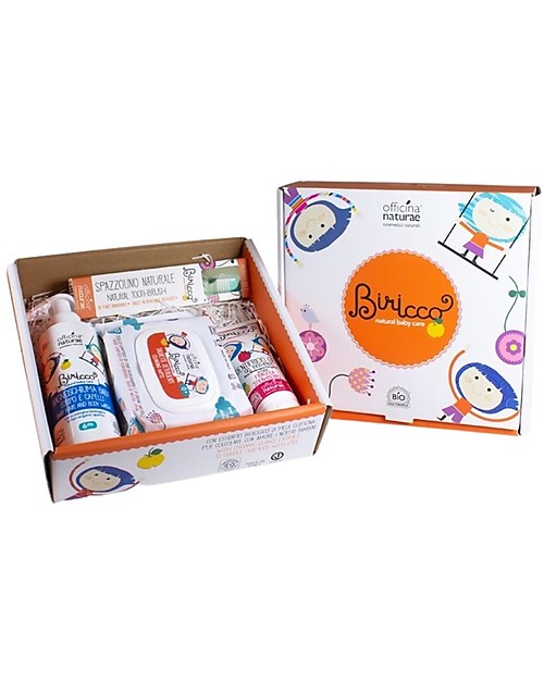 Officina Naturae Set Regalo Baby Fragola 6m - Comprende 4 fantastici prodotti per l'igiene del bambino! Shampoo e Prodotti per il Bagnetto