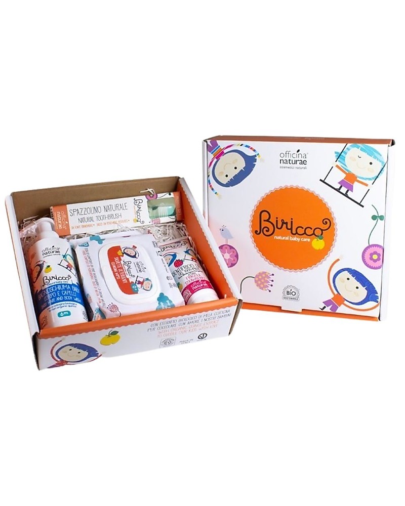 Officina Naturae Set Regalo Baby Fragola 6m - Comprende 4 fantastici  prodotti per l'igiene del bambino! unisex (bambini)