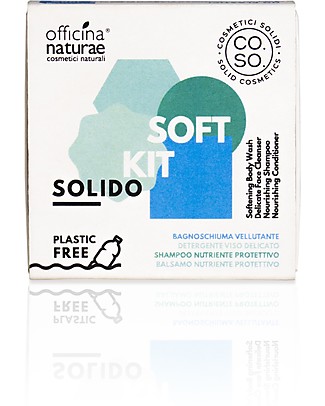 Officina Naturae Set Regalo Cosmesi Solida Soft Kit - 4 prodotti minisize senza plastica! Set regalo