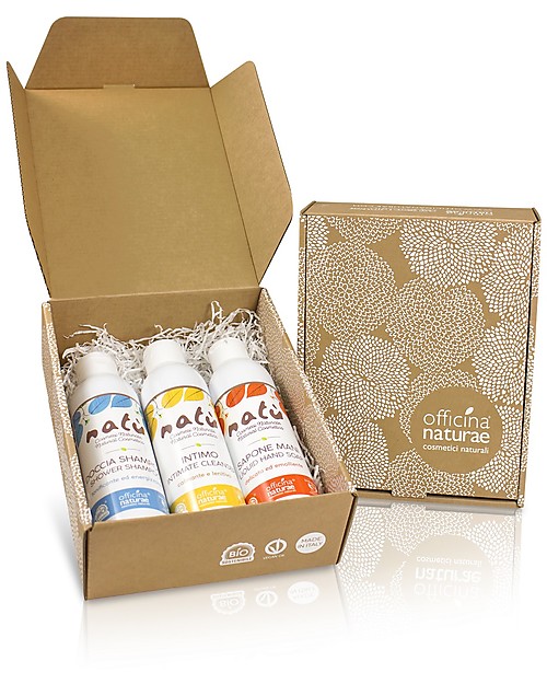 Officina Naturae Set Regalo EcoBio Natù - 3 fantastici prodotti naturali per il corpo! Bagno Doccia Shampoo