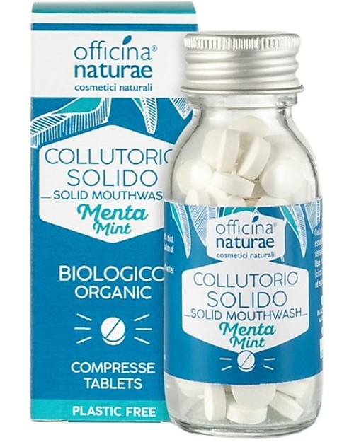 Officina Naturae Set Regalo Oral Menta Zero Rifiuti: Dentifricio in pastiglie - Collutorio in pastiglie Dentifrici