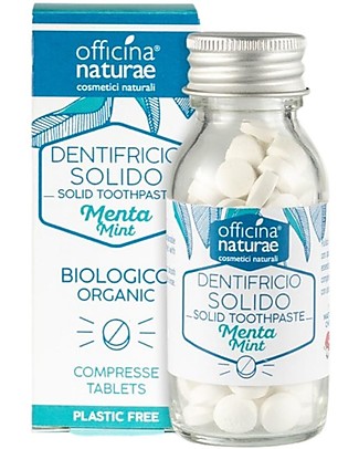Officina Naturae Set Regalo Oral Menta Zero Rifiuti: Dentifricio in pastiglie - Collutorio in pastiglie Dentifricio e Spazzolini