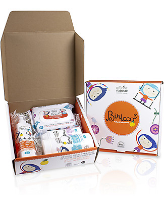 Officina Naturae Set Regalo Prime Coccole Biricco - Igiene e Cura dalla Nascita Shampoo e Prodotti per il Bagnetto