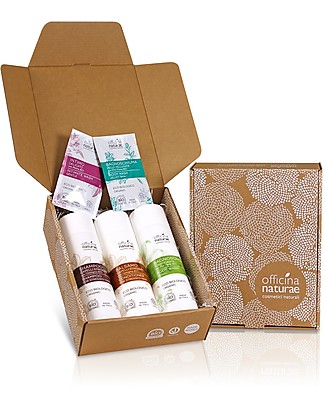 Officina Naturae Set Regalo Via lo Stress - 3 fantastici prodotti naturali per ridare forza a corpo e capelli! Bagno Doccia Shampoo