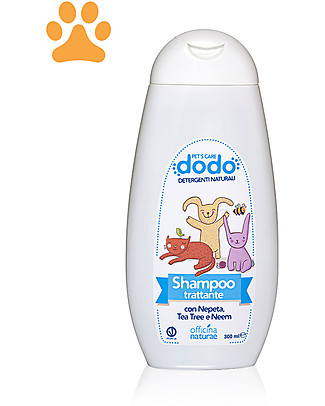 Officina Naturae Shampoo Ecologico Trattante Antiparassiti per Animali Domestici, 300 ml - Con Nepeta, Tea tree, Neem Animali Igiene_