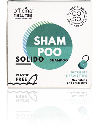Officina Naturae Shampoo Solido Nutriente e Protettivo all'Avena e Noce, 64 gr - Senza plastica! Cura dei Capelli