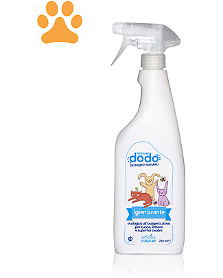 Officina Naturae Spray Igienizzante Ecologico per Cuccia, Lettiera e Superfici Lavabili, 250 ml Animali Igiene