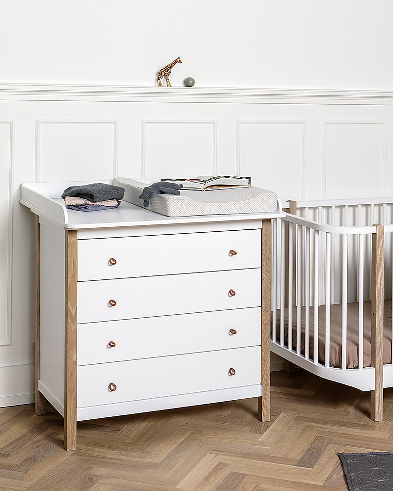 Oliver furniture cassettiera/fasciatoio linea wood, naturale ...