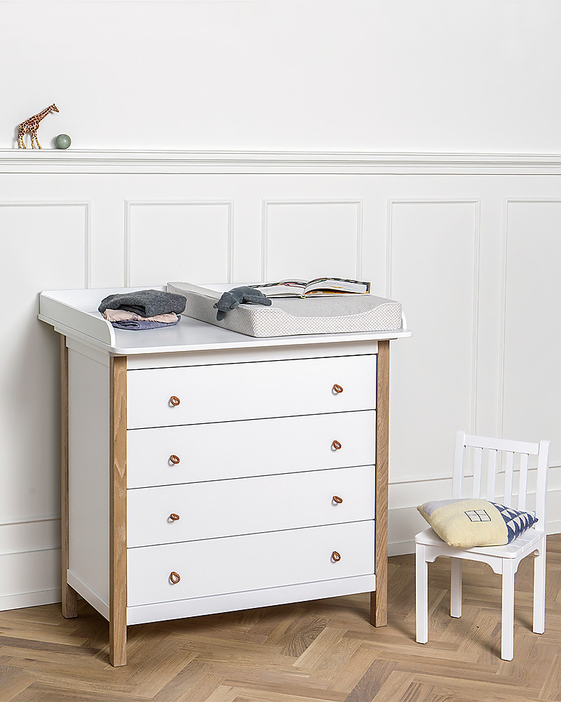 Oliver furniture cassettiera/fasciatoio linea wood, naturale ... Portaoggetti per fasciatoio