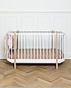 Oliver Furniture Lettino con Sbarre linea Wood, Bianco, 140x70 cm - Struttura modulare e trasformabile Letti Trasformabili