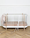 Oliver Furniture Lettino con Sbarre linea Wood, Bianco, 140x70 cm - Struttura modulare e trasformabile Letti Trasformabili