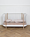 Oliver Furniture Lettino con Sbarre linea Wood, Bianco, 140x70 cm - Struttura modulare e trasformabile Letti Trasformabili