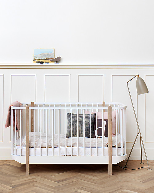 Oliver Furniture Lettino con Sbarre linea Wood, Legno, 140x70 cm - Struttura modulare e trasformabile Letti Trasformabili