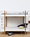 Oliver Furniture Letto a Castello in Legno linea Wood, Quercia/Scala Lato Corto, 90x200 cm - Struttura modulare e trasformabile Letti Trasformabili